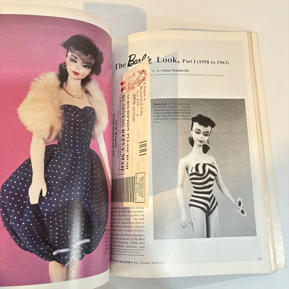 Vintage Doll Reader Magazine April 1988 Barbie Steiner Mechanical Dolls Patterns